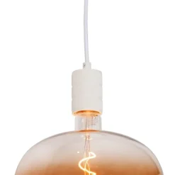 QAZQA 1-Phasen-Schienensystem mit 3 Strahlern und Hängelampen weiß - Cavalux Jeana