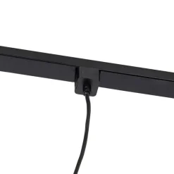 QAZQA 1-Phasen-Schienensystem mit 3 Strahlern und Hängelampen dunkelbronze - Cavalux Jeana