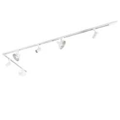 QAZQA 1-Phasiges Schienensystem mit 6 verstellbaren weißen Strahlern - Magnax Jeana
