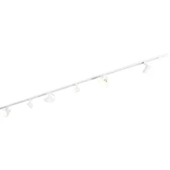 QAZQA 1-Phasiges Schienensystem mit 6 verstellbaren weißen Strahlern - Magnax Jeana