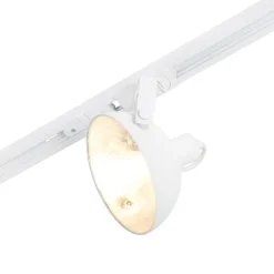 QAZQA 1-Phasiges Schienensystem mit 3 verstellbaren Strahlern weiß - Magnax