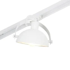 QAZQA 1-Phasiges Schienensystem mit 3 verstellbaren Strahlern weiß - Magnax