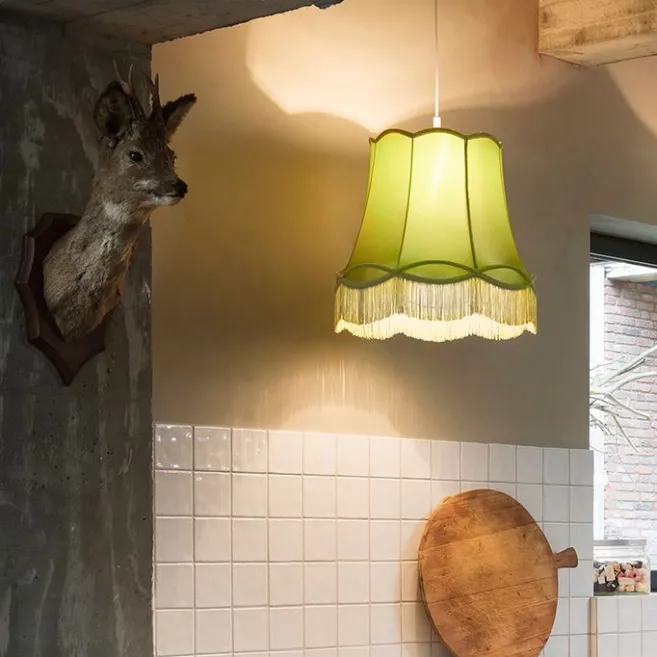 QAZQA Retro Hängelampe grün 45 cm - Granny