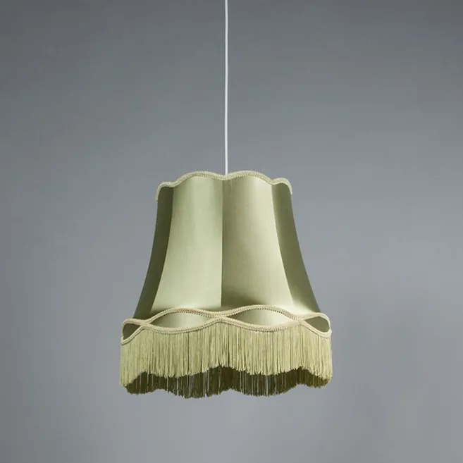 QAZQA Retro Hängelampe grün 45 cm - Granny