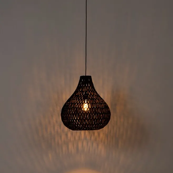 Kinder QAZQA Retro Hängelampe schwarz 45 cm - Lina Drop