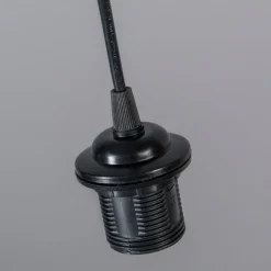 QAZQA Retro Hängelampe schwarz mit grau 45 cm - Granny