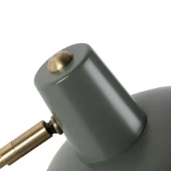 QAZQA Retro Tischlampe grün mit Bronze - Milou