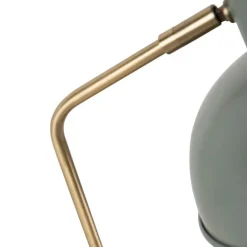 QAZQA Retro Tischlampe grün mit Bronze - Milou