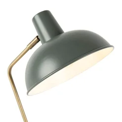 QAZQA Retro Tischlampe grün mit Bronze - Milou