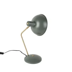 QAZQA Retro Tischlampe grün mit Bronze - Milou