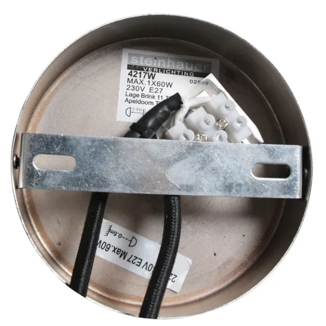 Steinhauer Retro-Hängelampe Weiß Rund - Halo Cirque