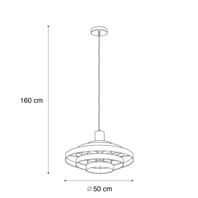 Steinhauer Retro-Hängelampe Weiß Rund - Halo Cirque