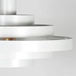 Steinhauer Retro-Hängelampe Weiß Rund - Halo Cirque