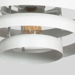 Steinhauer Retro-Hängelampe Weiß Rund - Halo Cirque