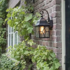 QAZQA Romantische Außenwandleuchte Bronze - London