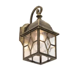 QAZQA Romantische Außenwandleuchte Bronze - London