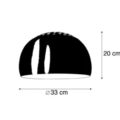 QAZQA Runder Lampenschirm aus Stahl für XXL-Bogenlampe
