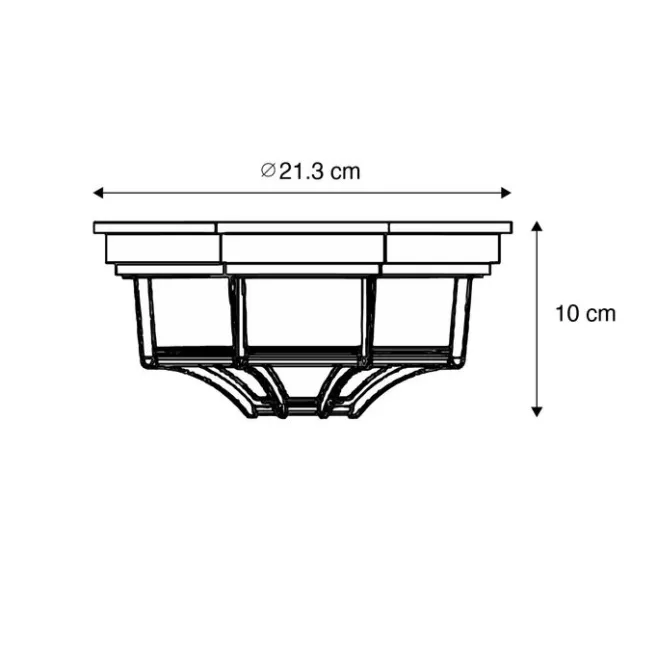 QAZQA Rural Deckenleuchte dunkelgrau IP44 - Bri S