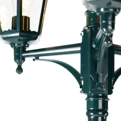 QAZQA Rustikale Außenlaterne dunkelgrün 3-Licht IP44 - New Orleans