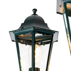 QAZQA Rustikale Außenlaterne dunkelgrün 3-Licht IP44 - New Orleans