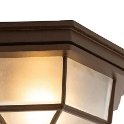 QAZQA Rustikale Deckenleuchte Rostbraun 26,5 IP44 - Bri