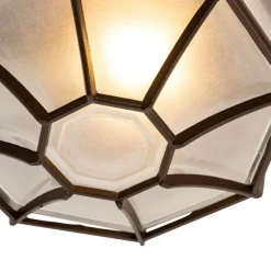 QAZQA Rustikale Deckenleuchte Rostbraun 26,5 IP44 - Bri