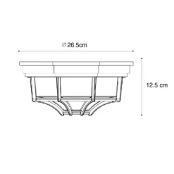 QAZQA Rustikale Deckenleuchte Rostbraun 26,5 IP44 - Bri