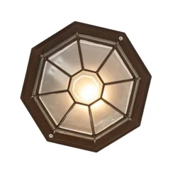 QAZQA Rustikale Deckenleuchte Rostbraun 26,5 IP44 - Bri