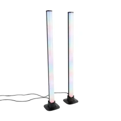 Trio Leuchten Schwarze Tischleuchte inkl. LED mit Fernbedienung und RGB - Arnold