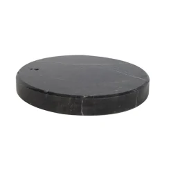 QAZQA Schwarzer runder Marmorfuß für XXL-Bogenlampe