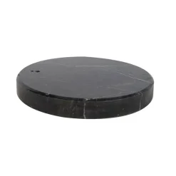 QAZQA Schwarzer runder Marmorfuß für XXL-Bogenlampe