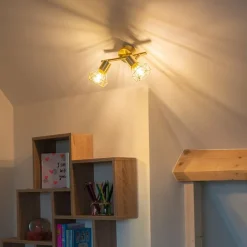 QAZQA Schwenk- und kippbarer intelligenter LED-Strahler Messing inkl. 2 Wifi P45 - Mosh