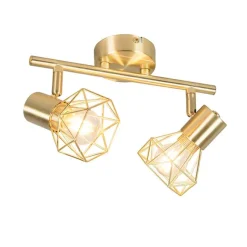 QAZQA Schwenk- und kippbarer intelligenter LED-Strahler Messing inkl. 2 Wifi P45 - Mosh