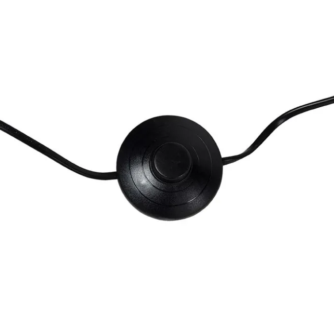 QAZQA Set aus schwarzer Tischleuchte und Stehleuchte mit Schirm - Pip