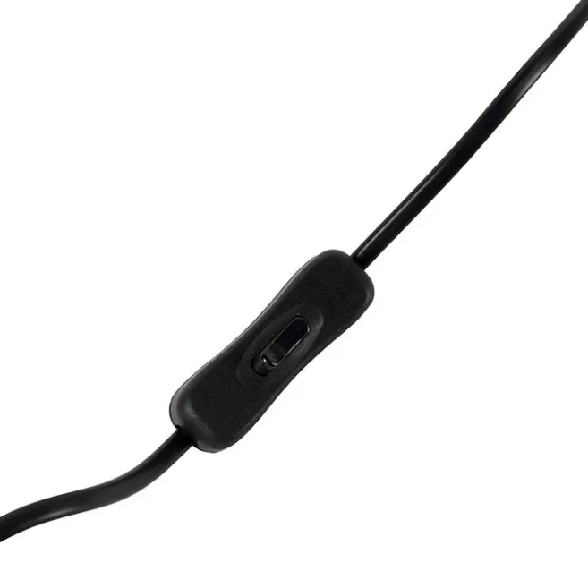 QAZQA Set aus schwarzer Tischleuchte und Stehleuchte mit Schirm - Pip