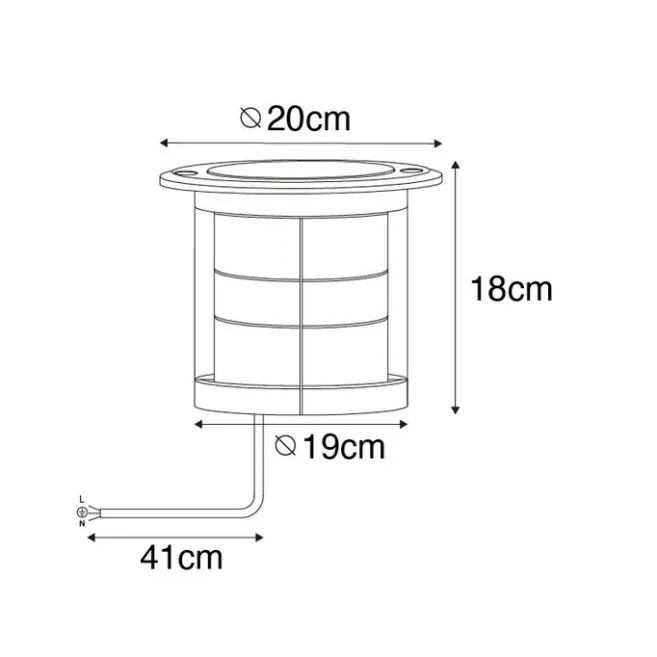 QAZQA Set mit 6 Bodenpunktwarzen AR111 einstellbar IP65 - Delux Honey