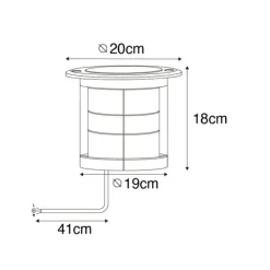 QAZQA Set mit 6 Bodenstrahlern Stahl AR111 verstellbar IP65 - Delux Honey