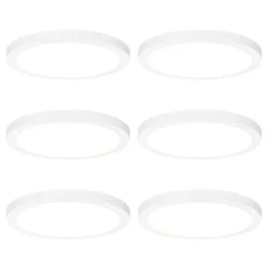 QAZQA Set mit 6 Einbau- oder Aufbau-Spots weiß 30 cm inkl. LED 3-Stufen-Dim-to-Warm - Trans