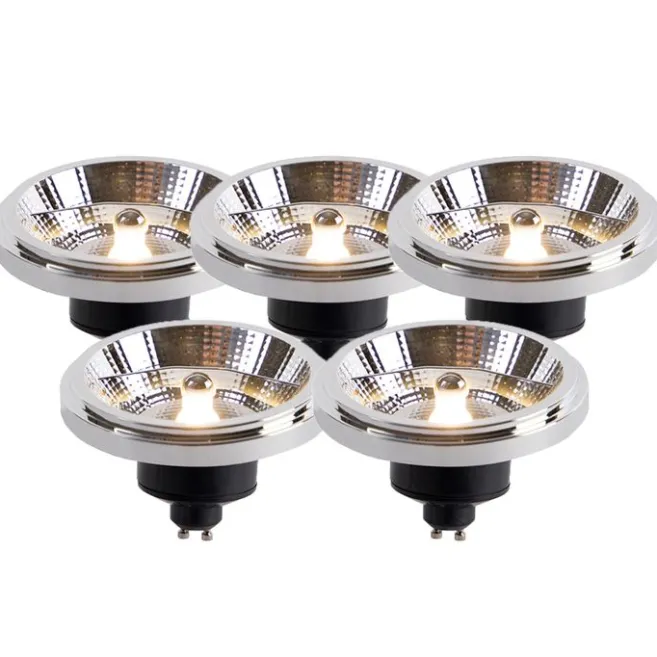 LUEDD Set mit 5 LED-Lampen AR111 GU10 12W 2000K-3000K Kelvin dimmbar