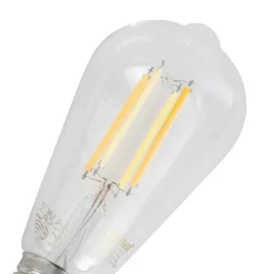 LUUMR Set mit 5 Smart Dimmbare LED Glühbirnen E27 ST64 Klar 7W 806lm 2700-6500K