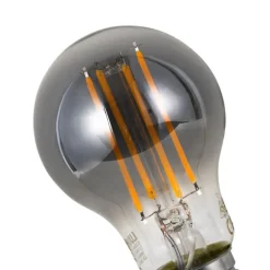 LUUMR Set mit 5 Smart Dimmbare LED-Glühbirnen E27 A60 Rauchglas 4,9 W 150 lm 1800 K