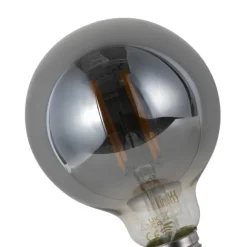 LUUMR Set mit 5 Smart Dimmbare LED-Glühbirnen E27 G95 Rauchglas 4,9 W 150 lm 1800 K