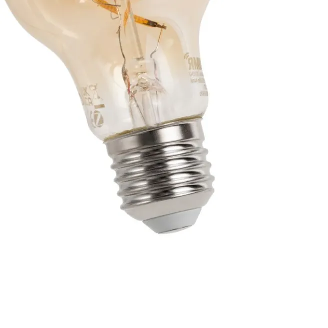 LUUMR Set mit 5 Smart E27 Dimmbar LED Glühbirne A60 Bernstein 4.9W 320lm 2500K