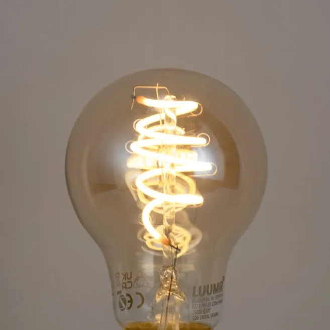 LUUMR Set mit 5 Smart E27 Dimmbar LED Glühbirne A60 Bernstein 4.9W 320lm 2500K