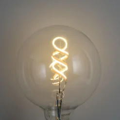 LUUMR Set mit 5 Smart E27 Dimmbare LED-Glühbirnen G125 RGBW 4W 250lm 2700K