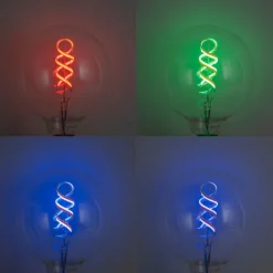 LUUMR Set mit 5 Smart E27 Dimmbare LED-Glühbirnen G125 RGBW 4W 250lm 2700K