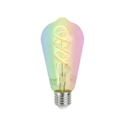 LUUMR Set mit 5 Smart E27 Dimmbare LED-Glühbirnen ST64 Klar RGBW 4W 250lm 2700K