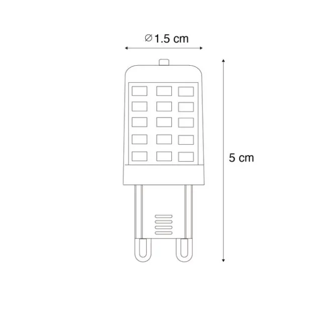 LUEDD Set of 2 G9 Dimmable LED Bulbs 3W 250lm 3000K