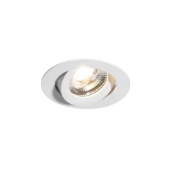 QAZQA Set van 6 moderne inbouwspots wit 8,2cm incl. LED IP54 ultra slim - Pupil