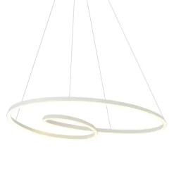 QAZQA Skandinavische Hängelampe Beige 110cm inkl. LED 3-Stufen Dimmbar - Circuit